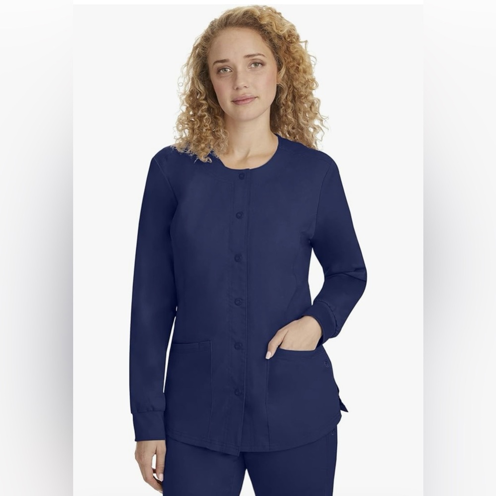 Healing Hands purple label women’s scrub jacket, 4X, Navy Blue